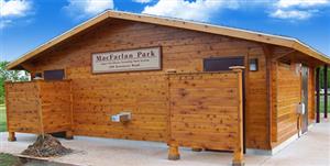 Wooden Pavilion entrance