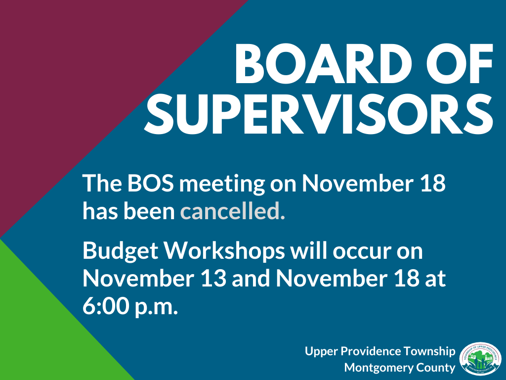 BOS Budget Workshop Dates 11/13 11/18