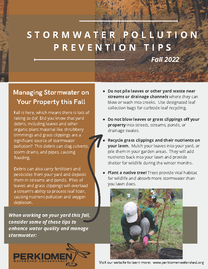Stormwater Pollution Prevention Tips - Fall 2022