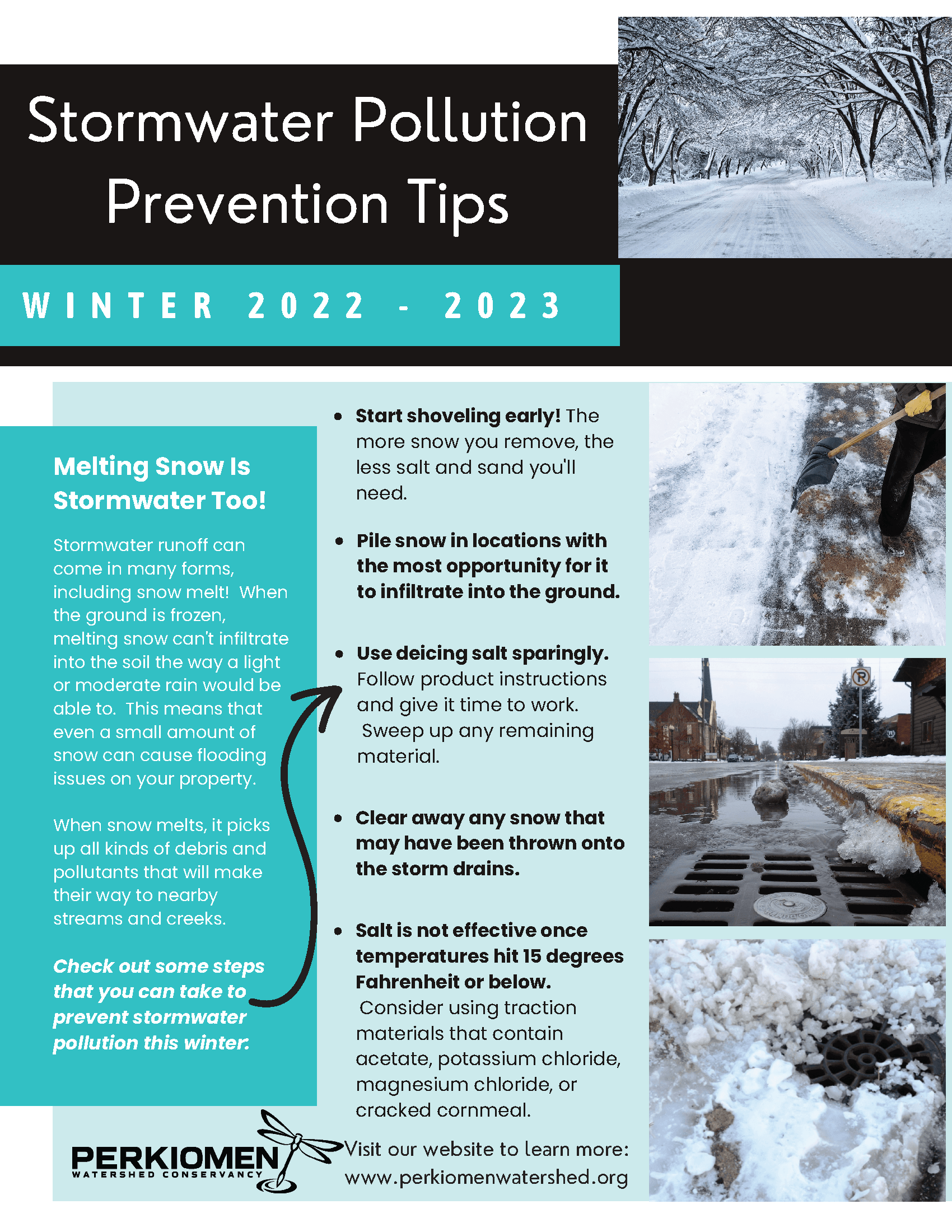 Stormwater Pollution Prevention Tips - Winter 2022-2023